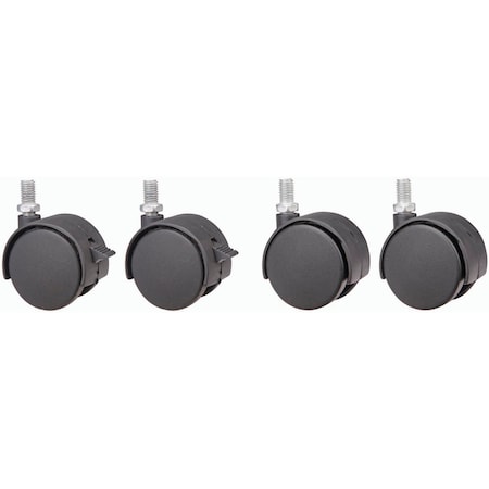 Interion By Global Industrial Interion Caster Kit For Pedestal File, 4PK 248991A